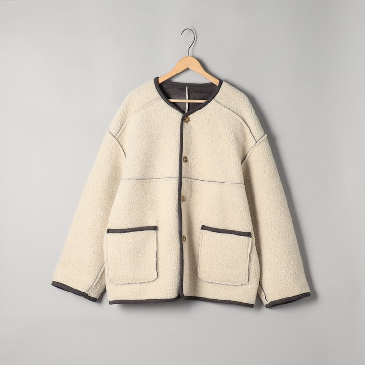 リバーシブル ノーカラーコーデュロイブルゾン | coen【women】 | 詳細画像45 