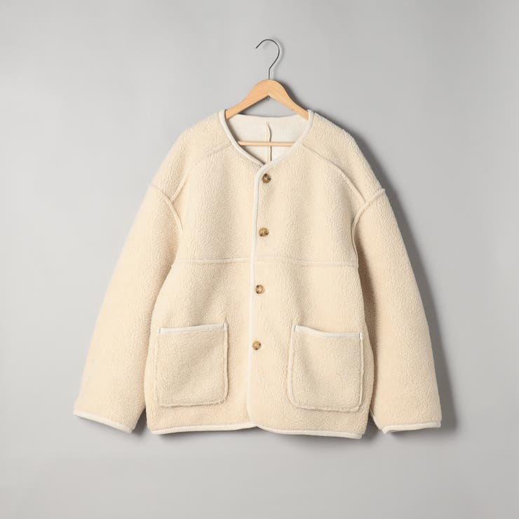 リバーシブル ノーカラーコーデュロイブルゾン | coen【women】 | 詳細画像48 