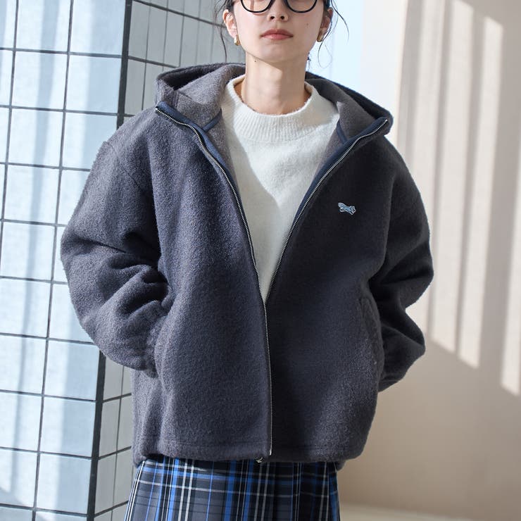 DK.GRAY | 【PENNEYS（ぺニーズ）別注】 ボアフーディージップブルゾン | coen【women】