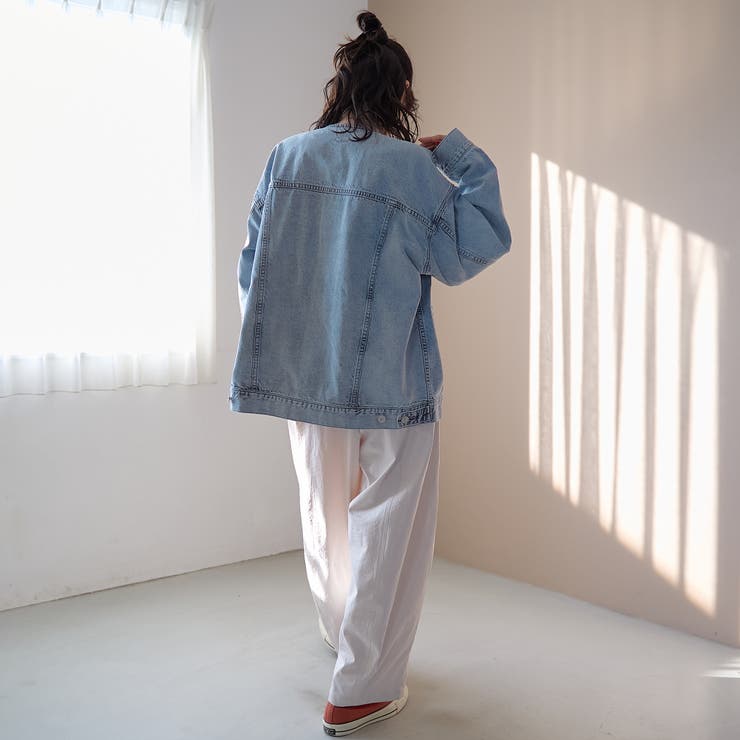 ノーカラーデニムジャケット | coen【women】 | 詳細画像11 