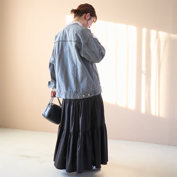 ノーカラーデニムジャケット | coen【women】 | 詳細画像3 
