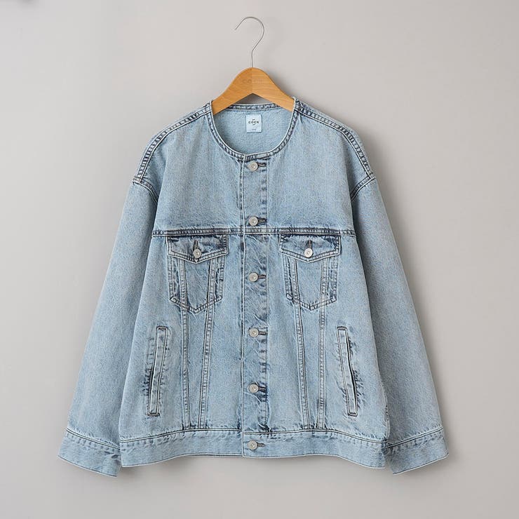 ノーカラーデニムジャケット | coen【women】 | 詳細画像18 