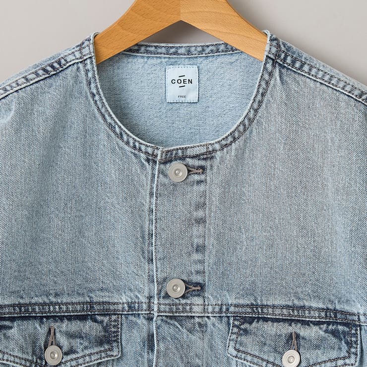 ノーカラーデニムジャケット | coen【women】 | 詳細画像20 
