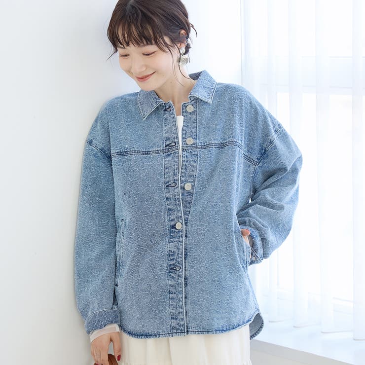 COBALT | ナッピングデニムシャツジャケット | coen【women】