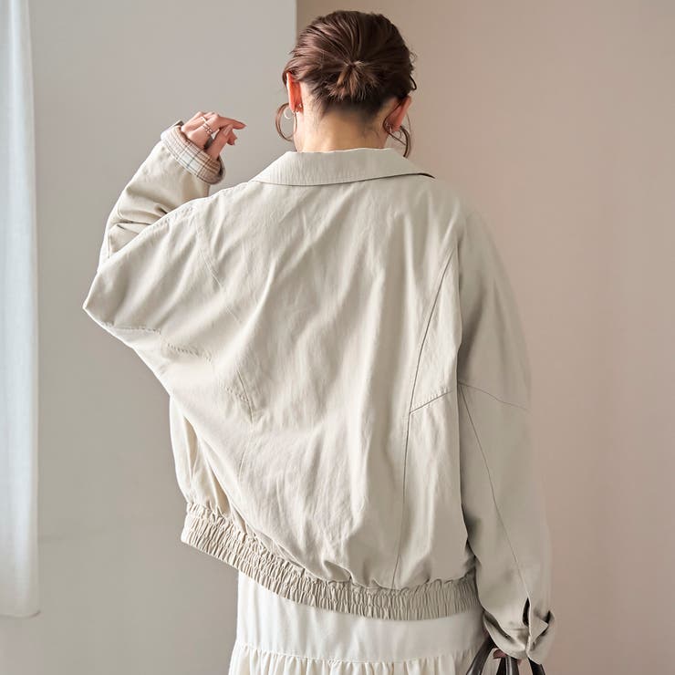 リバーシブルチェックブルゾン（ナチュラル） | coen【women】 | 詳細画像6 