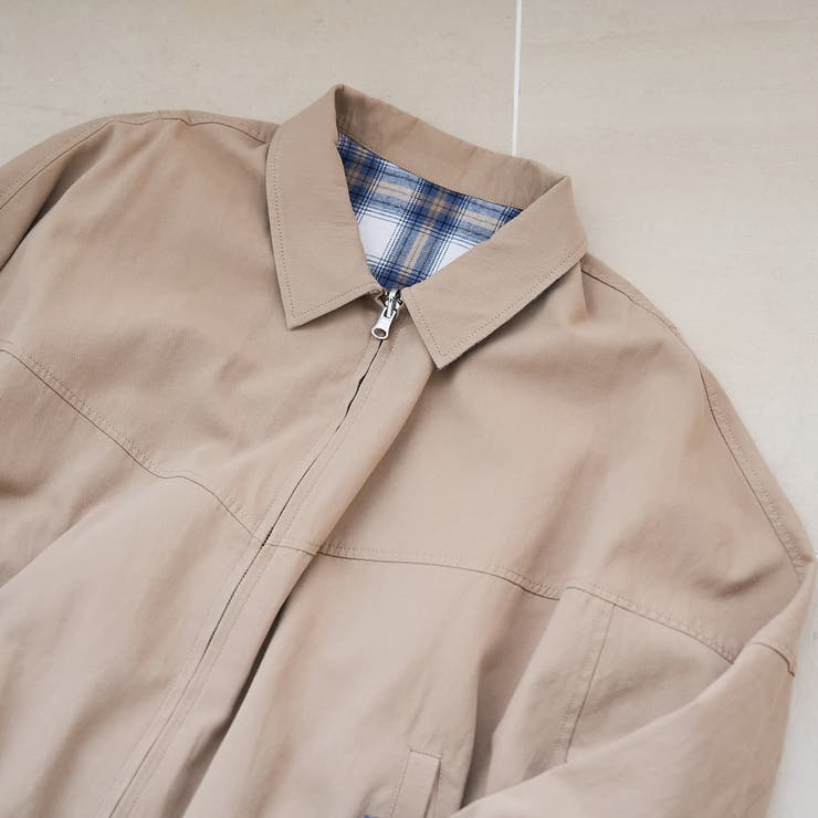 リバーシブルチェックブルゾン（ベージュ） | coen【women】 | 詳細画像4 