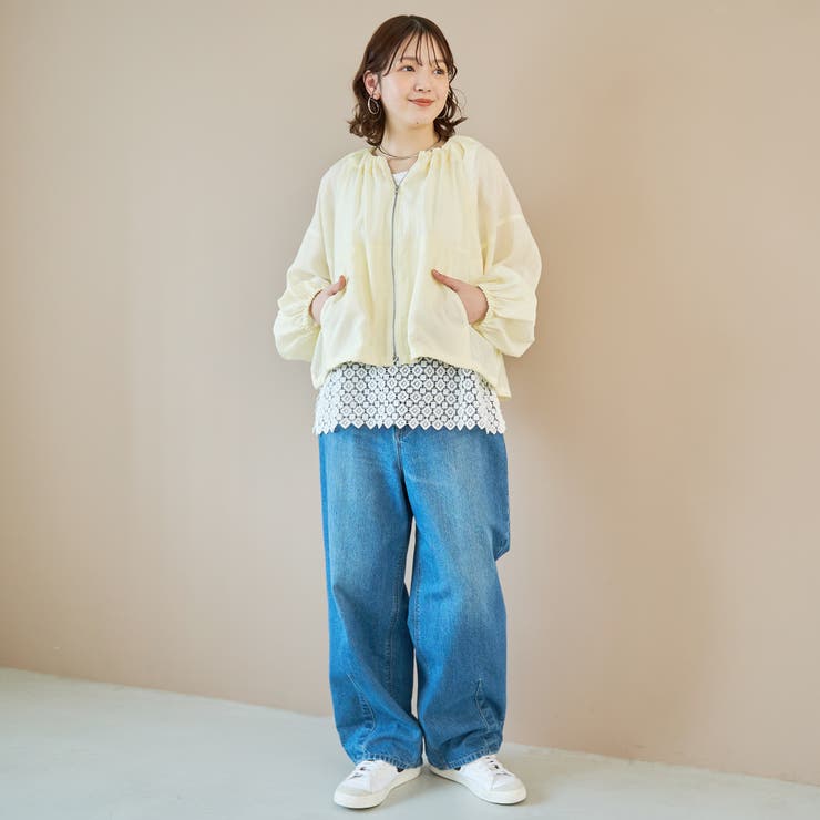 シアーギャザージップブルゾン | coen【women】 | 詳細画像13 