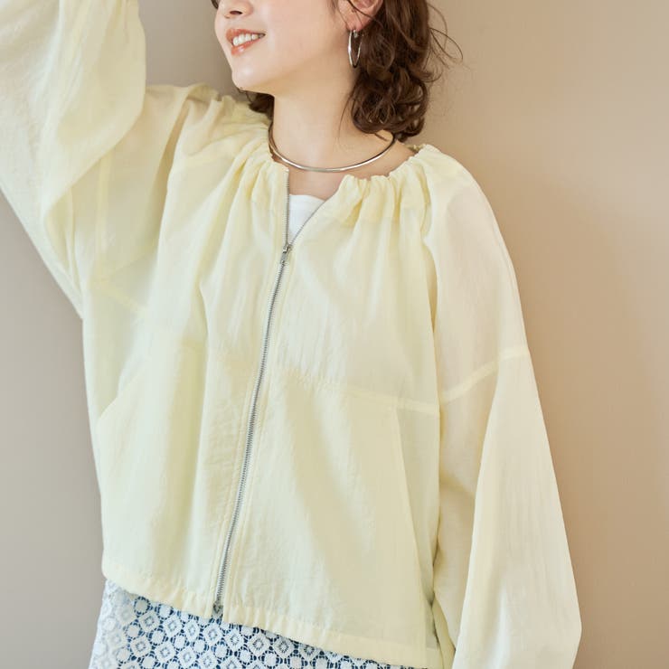 シアーギャザージップブルゾン | coen【women】 | 詳細画像17 