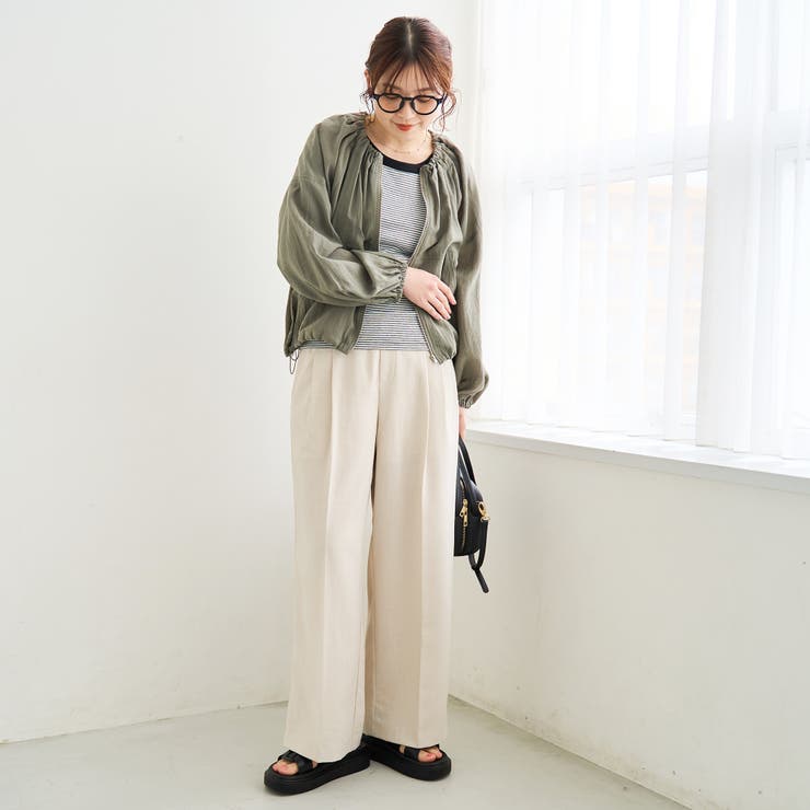 シアーギャザージップブルゾン | coen【women】 | 詳細画像18 