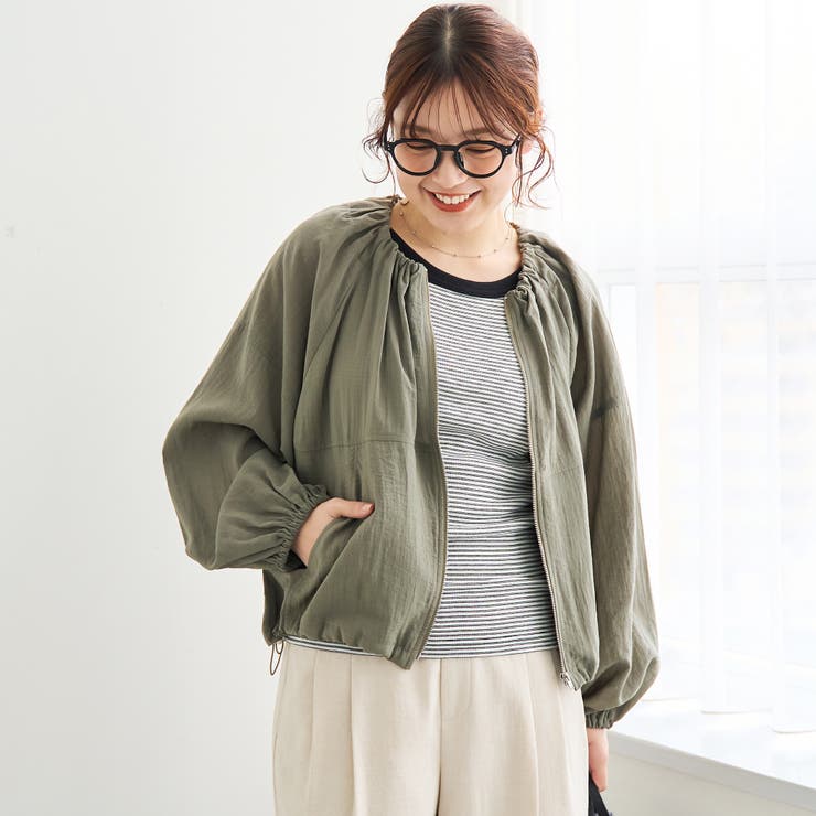 シアーギャザージップブルゾン | coen【women】 | 詳細画像20 