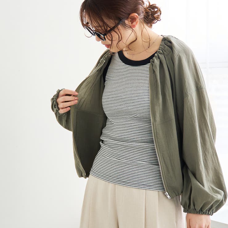 シアーギャザージップブルゾン | coen【women】 | 詳細画像22 