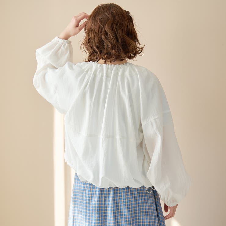 シアーギャザージップブルゾン | coen【women】 | 詳細画像6 