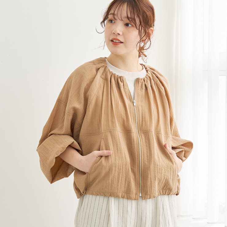 MOCA | シアーギャザージップブルゾン | coen【women】