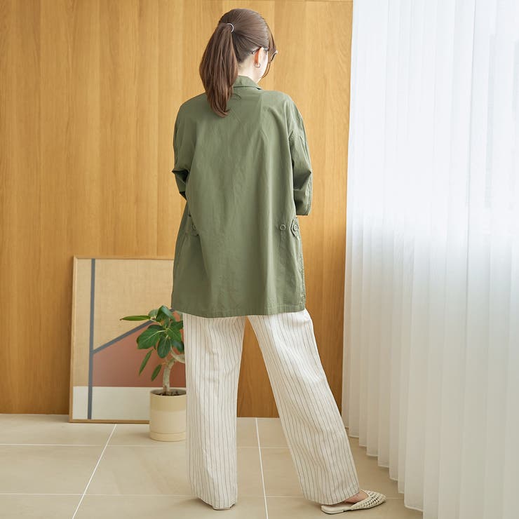 コットンリップストップ サファリジャケット | coen【women】 | 詳細画像16 