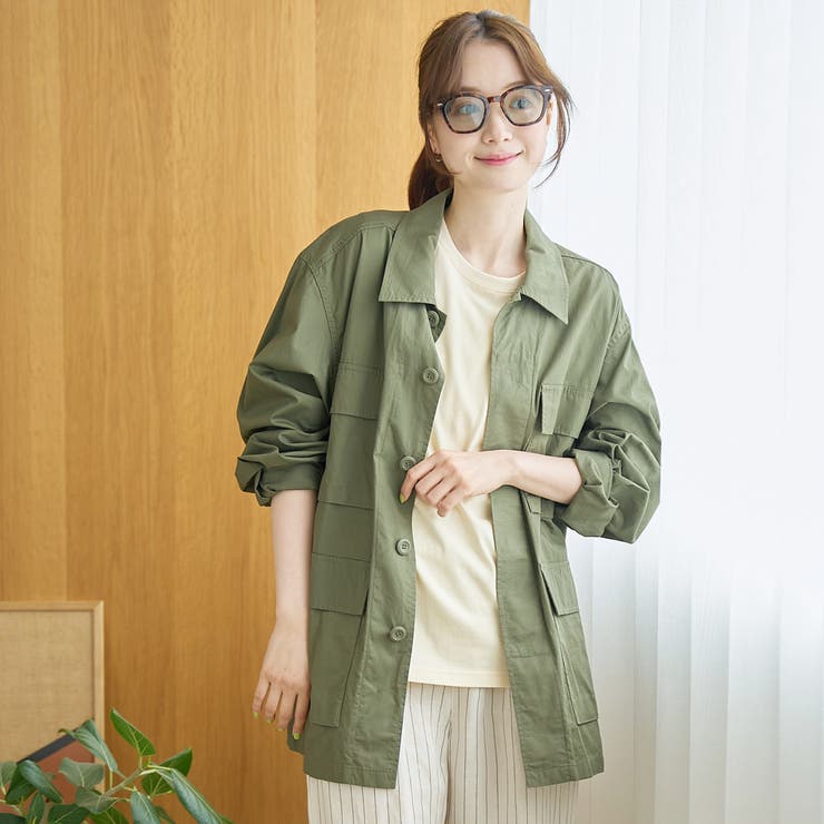 コットンリップストップ サファリジャケット | coen【women】 | 詳細画像17 