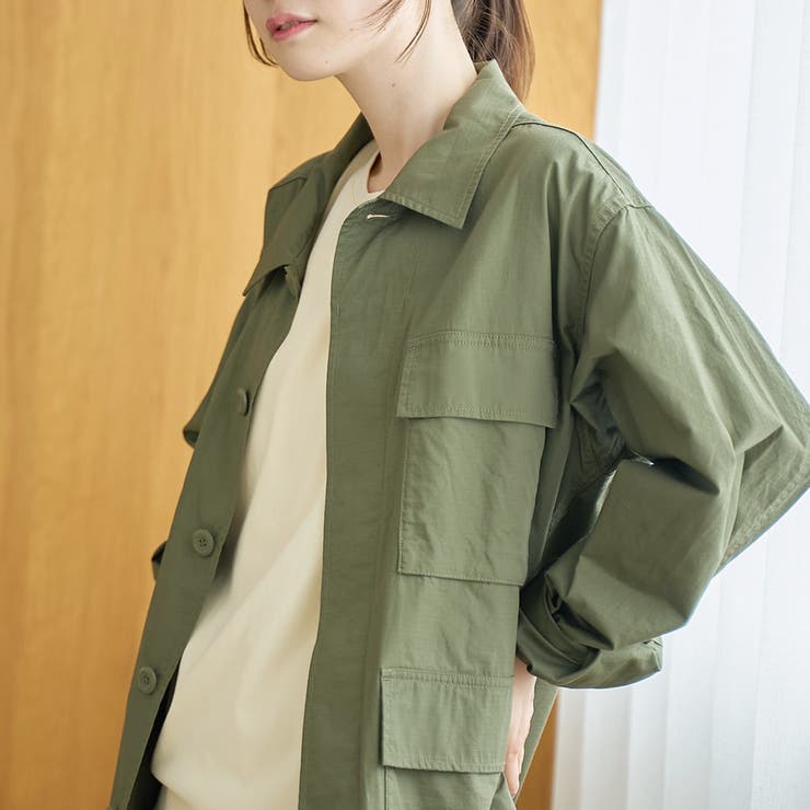 コットンリップストップ サファリジャケット | coen【women】 | 詳細画像19 