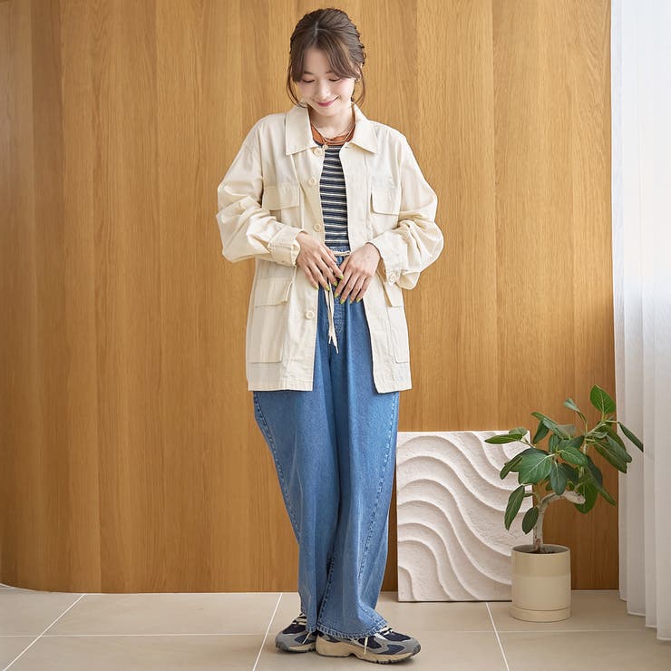 コットンリップストップ サファリジャケット | coen【women】 | 詳細画像2 