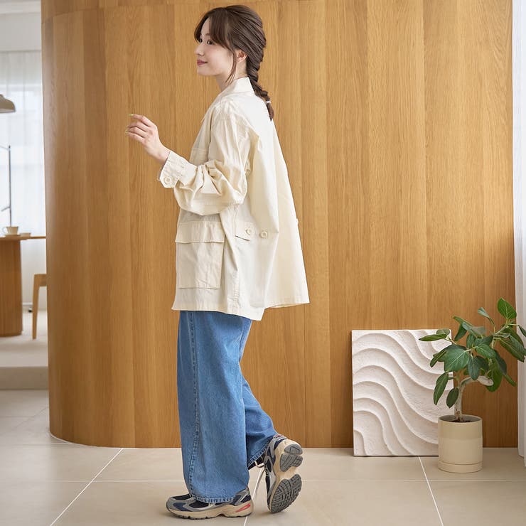 コットンリップストップ サファリジャケット | coen【women】 | 詳細画像3 