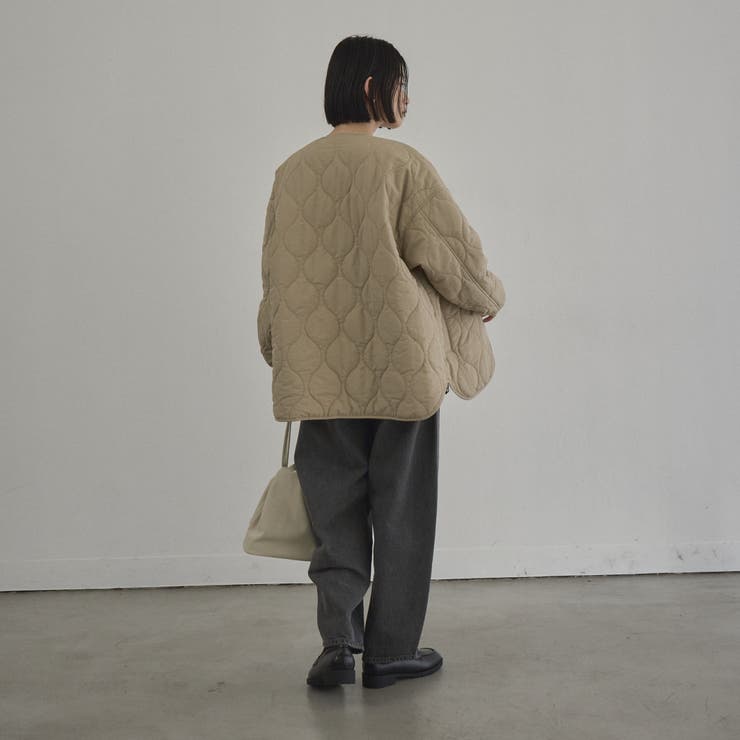 【定番】ノーカラー撥水キルティングブルゾン（WEB限定カラーあり インフルエンサ… | coen【women】 | 詳細画像19 