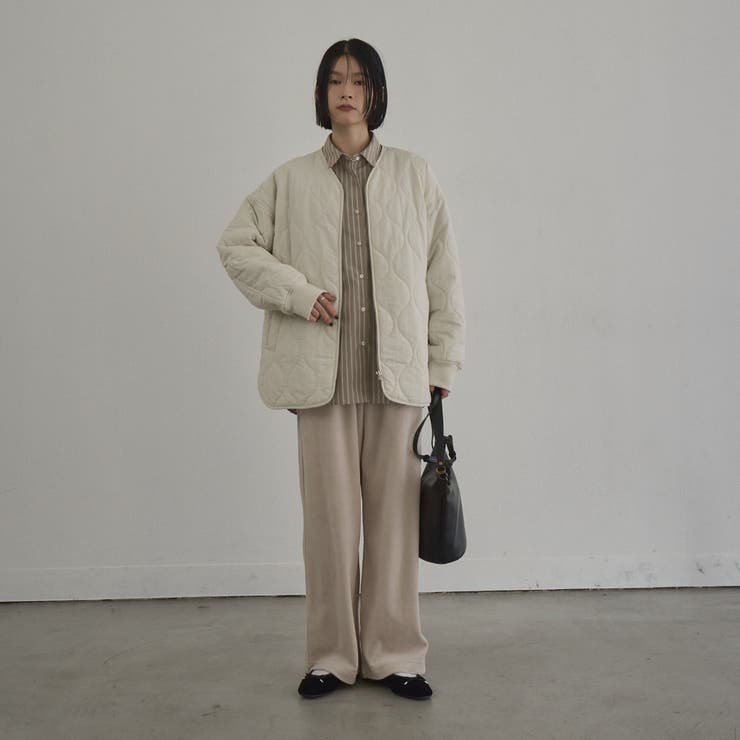 【定番】ノーカラー撥水キルティングブルゾン（WEB限定カラーあり インフルエンサ… | coen【women】 | 詳細画像2 