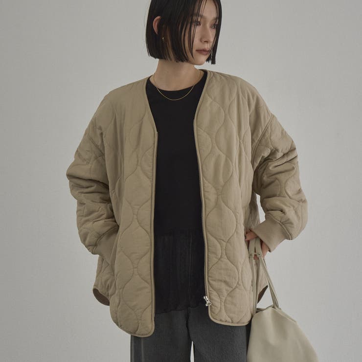 【定番】ノーカラー撥水キルティングブルゾン（WEB限定カラーあり インフルエンサ… | coen【women】 | 詳細画像20 
