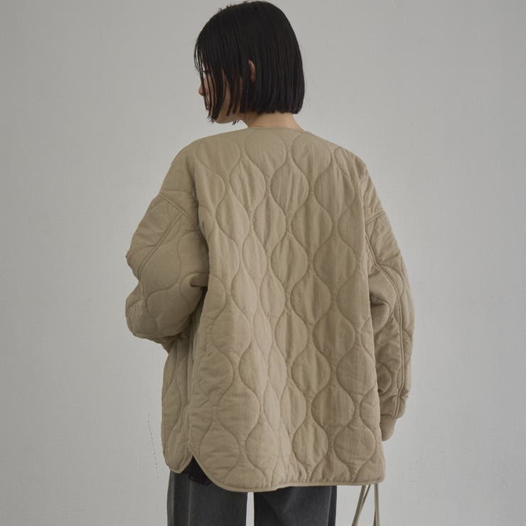 【定番】ノーカラー撥水キルティングブルゾン（WEB限定カラーあり インフルエンサ… | coen【women】 | 詳細画像22 