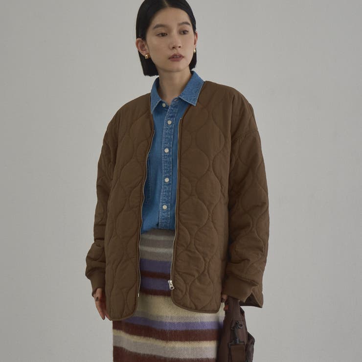 【定番】ノーカラー撥水キルティングブルゾン（WEB限定カラーあり インフルエンサ… | coen【women】 | 詳細画像28 