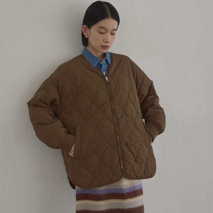 【定番】ノーカラー撥水キルティングブルゾン（WEB限定カラーあり インフルエンサ… | coen【women】 | 詳細画像31 