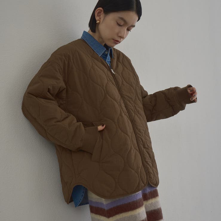 【定番】ノーカラー撥水キルティングブルゾン（WEB限定カラーあり インフルエンサ… | coen【women】 | 詳細画像32 