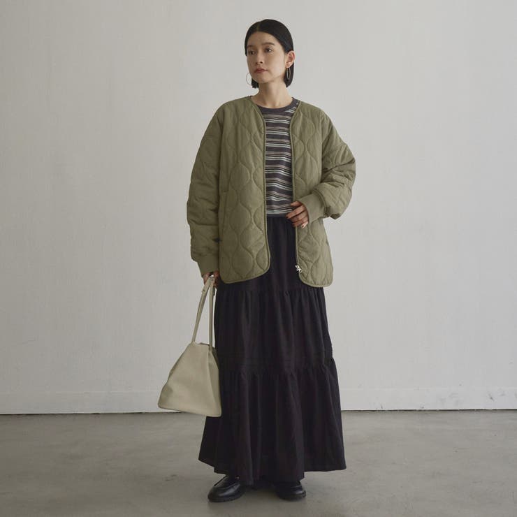 【定番】ノーカラー撥水キルティングブルゾン（WEB限定カラーあり インフルエンサ… | coen【women】 | 詳細画像33 