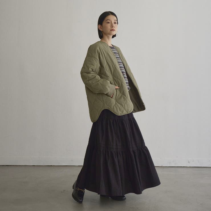 【定番】ノーカラー撥水キルティングブルゾン（WEB限定カラーあり インフルエンサ… | coen【women】 | 詳細画像34 