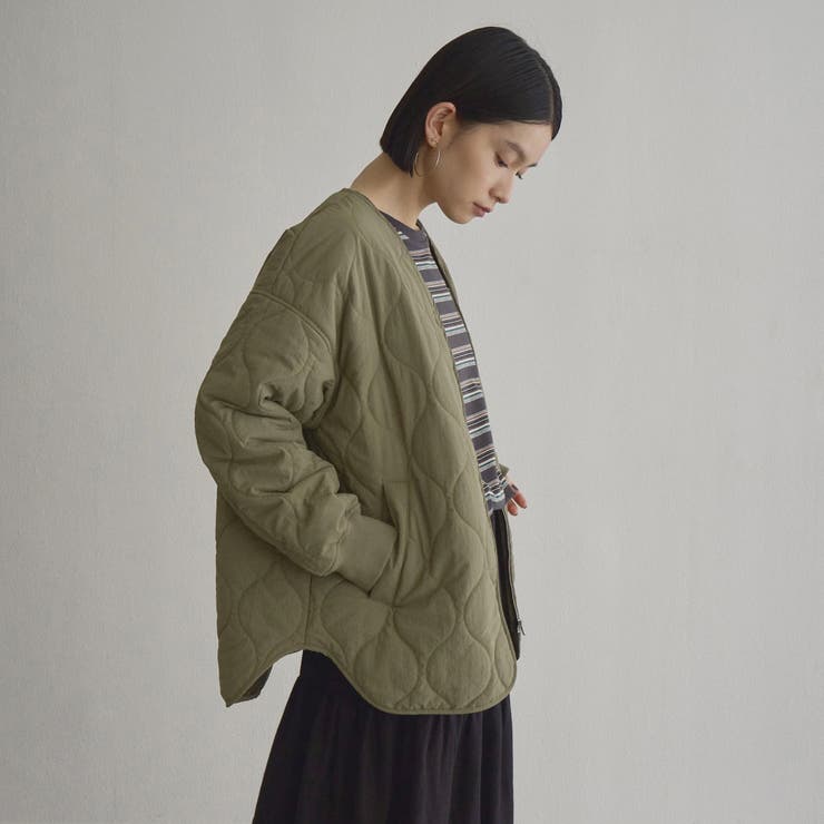 【定番】ノーカラー撥水キルティングブルゾン（WEB限定カラーあり インフルエンサ… | coen【women】 | 詳細画像37 
