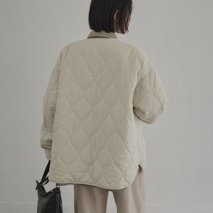 【定番】ノーカラー撥水キルティングブルゾン（WEB限定カラーあり インフルエンサ… | coen【women】 | 詳細画像6 