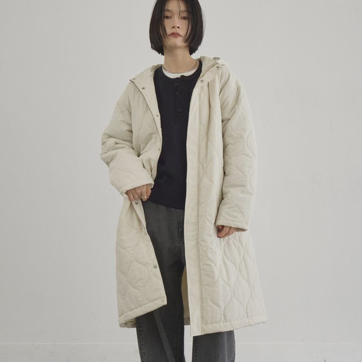 【新型登場◎】フード付き撥水キルティングロングコート | coen【women】 | 詳細画像6 
