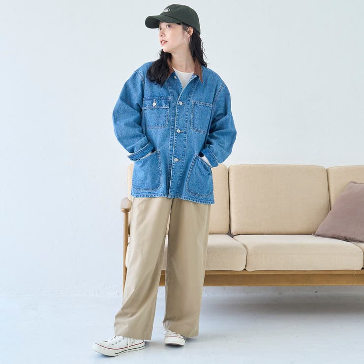 オーバーサイズ コーデュロイカラーデニムカバーオールジャケット | coen【women】 | 詳細画像10 
