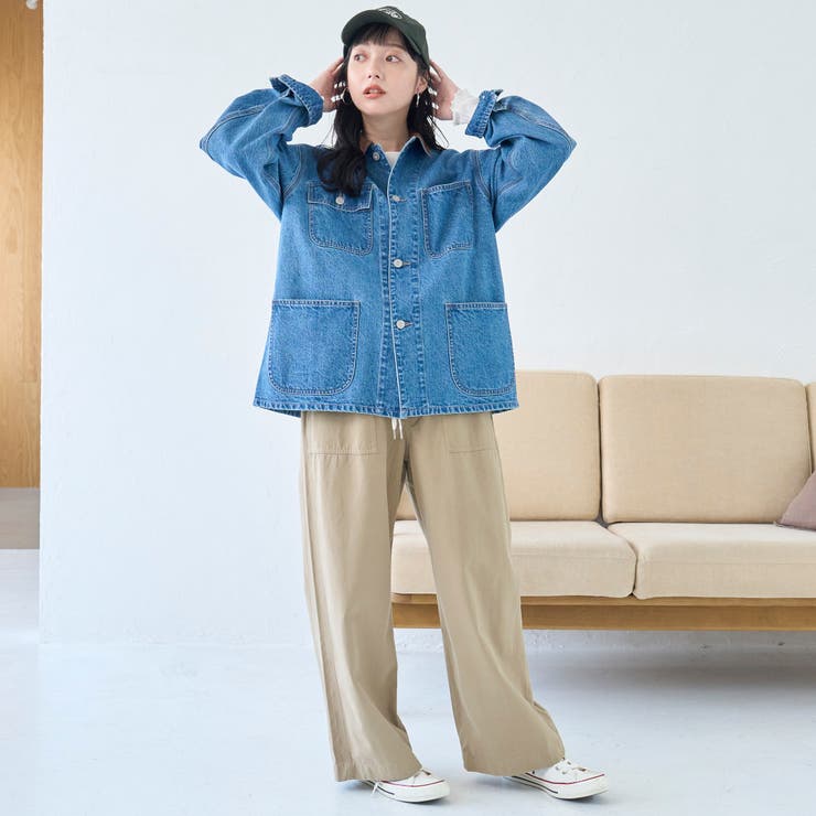 オーバーサイズ コーデュロイカラーデニムカバーオールジャケット | coen【women】 | 詳細画像11 