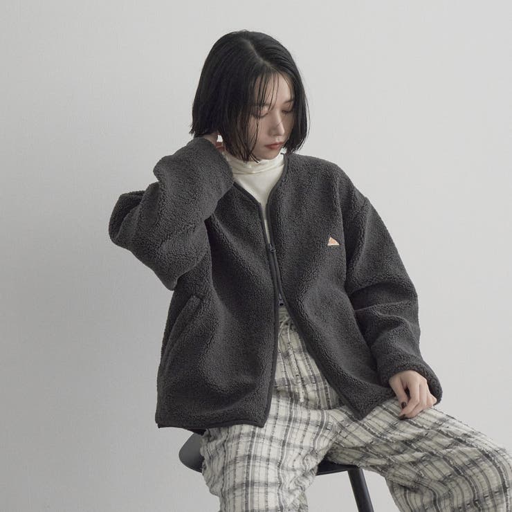 DK.GRAY | 【KELTY（ケルティ）別注】ノーカラーWジップボアブルゾン | coen【women】