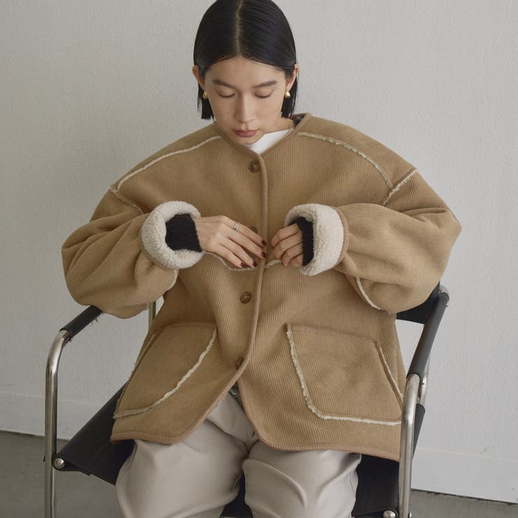 【WEB限定】リバーシブル ノーカラーコーデュロイブルゾン | coen【women】 | 詳細画像24 