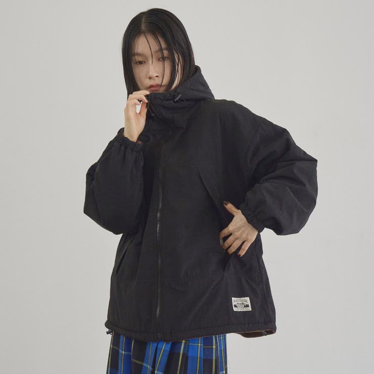 BLACK | 【PARKNIK（パークニック）】リバーシブル撥水フーディーブルゾン | coen【women】