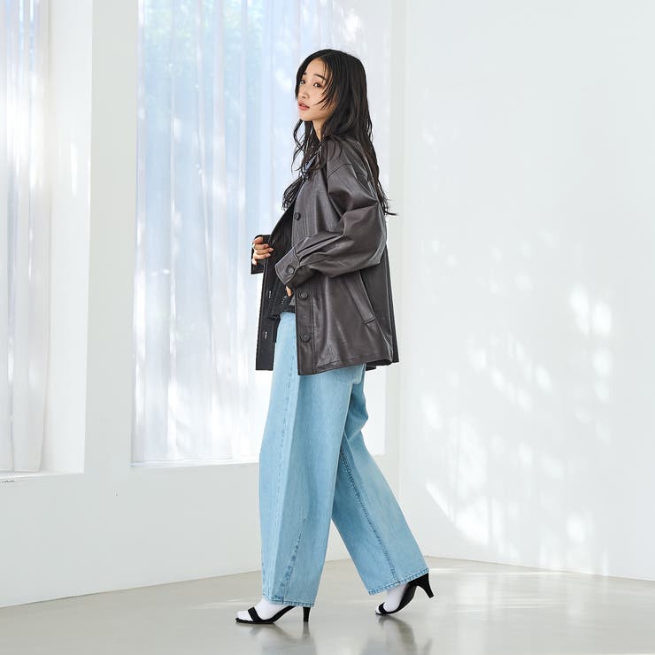 レザーライクシャツブルゾン | coen【women】 | 詳細画像11 