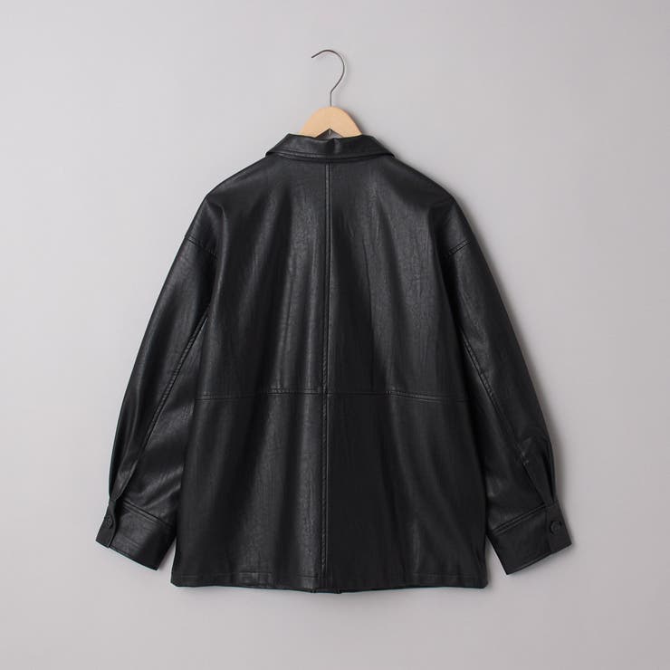 レザーライクシャツブルゾン | coen【women】 | 詳細画像13 