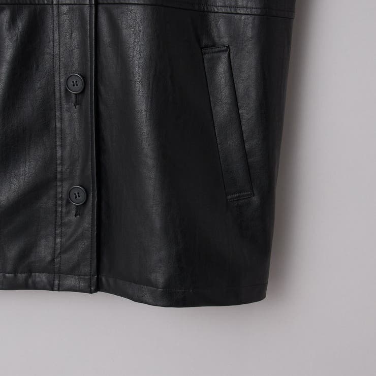 レザーライクシャツブルゾン | coen【women】 | 詳細画像16 