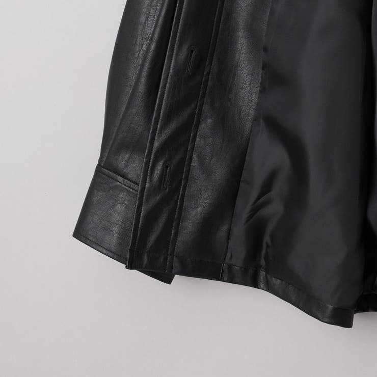 レザーライクシャツブルゾン | coen【women】 | 詳細画像19 