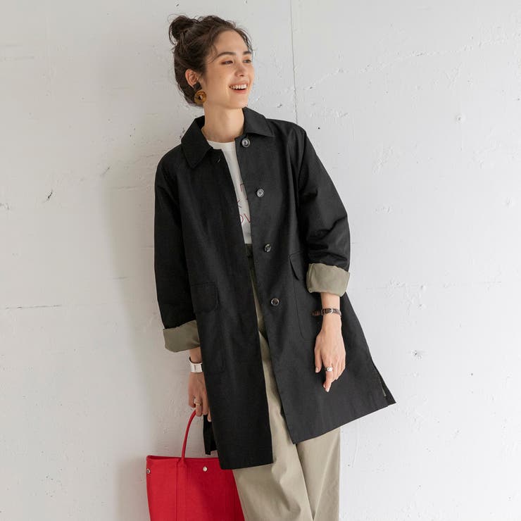 サイドスリットステンカラーコート 品番 Coew0001222 Coen Women コーエン のレディース ファッション通販 Shoplist ショップリスト