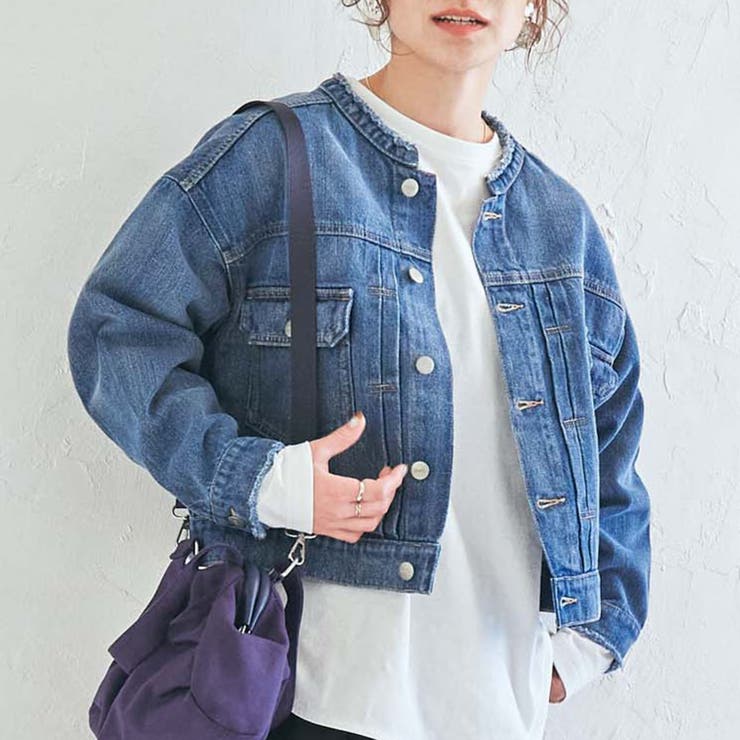 ノーカラーデニムジャケット 品番 Coew Coen Women コーエン のレディースファッション通販 Shoplist ショップリスト
