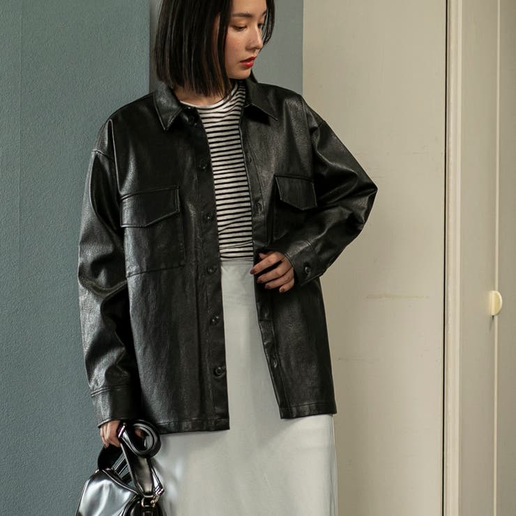 レザーライクジャケット[品番：COEW0004697]｜coen【women】（コーエン