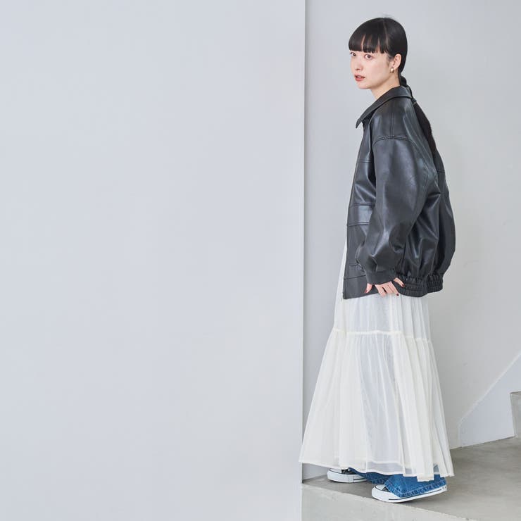 レザーライクビッグジャケット[品番：COEW0005125]｜coen【women