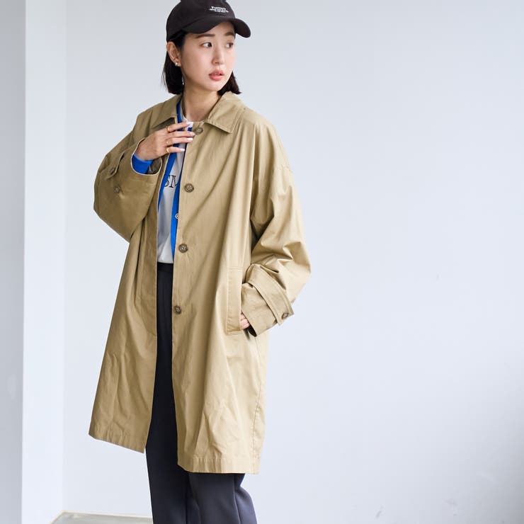 スクエアステンカラーコート[品番：COEW0005112]｜coen【women