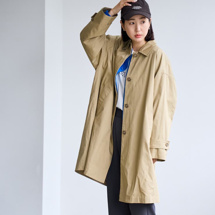 BEIGE | スクエアステンカラーコート | coen【women】