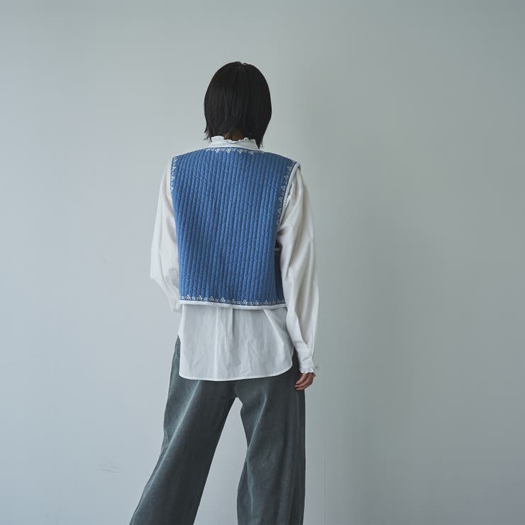 nude vintage すずらんキルトベスト